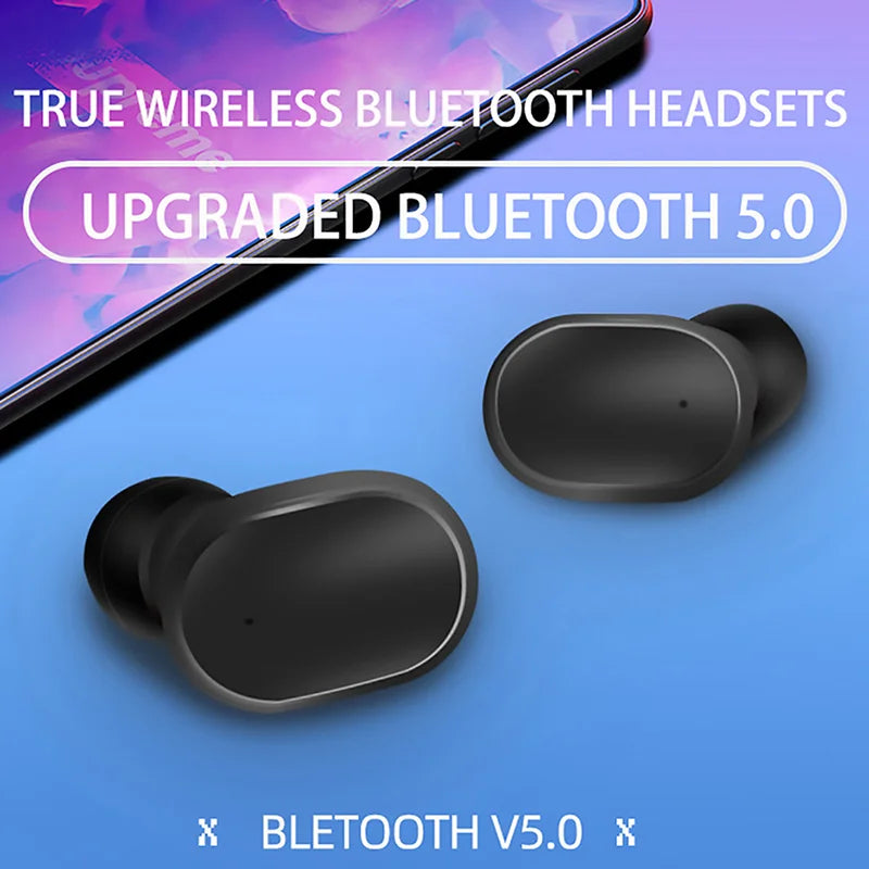 A6S Fone TWS Sem Fio Bluetooth Headset com Microfone, Fones De Ouvido Para Xiaomi, Fone De Ouvido Com Cancelamento De Ruído, Fones De Ouvido.